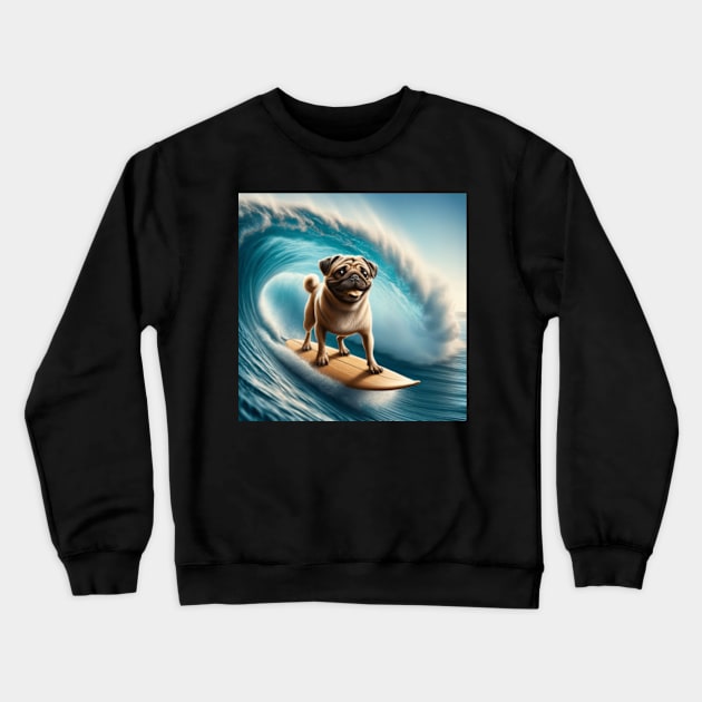 Pug  Action Puppies Crewneck Sweatshirt by PCH5150